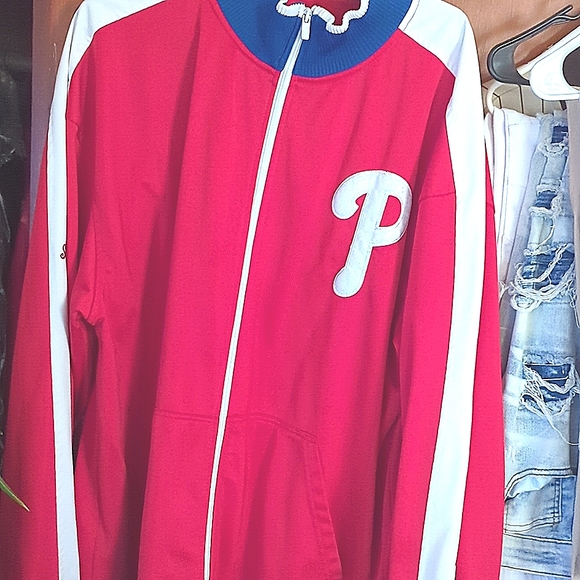 stitch baseball attire Other - Of Philadelphia jacket. It's red and white and blue. Use the worn a couple times